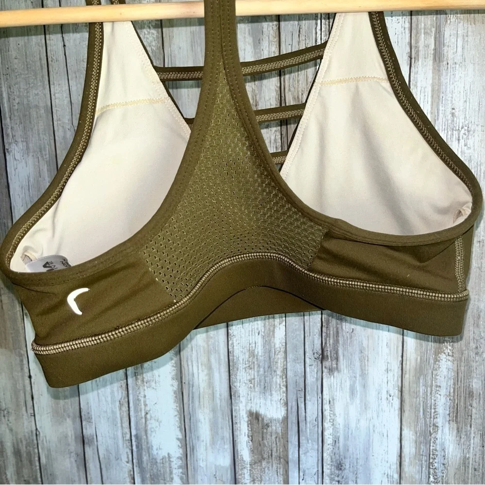 ZYIA Grid Olive Green Active Bra - Picture 3 of 4